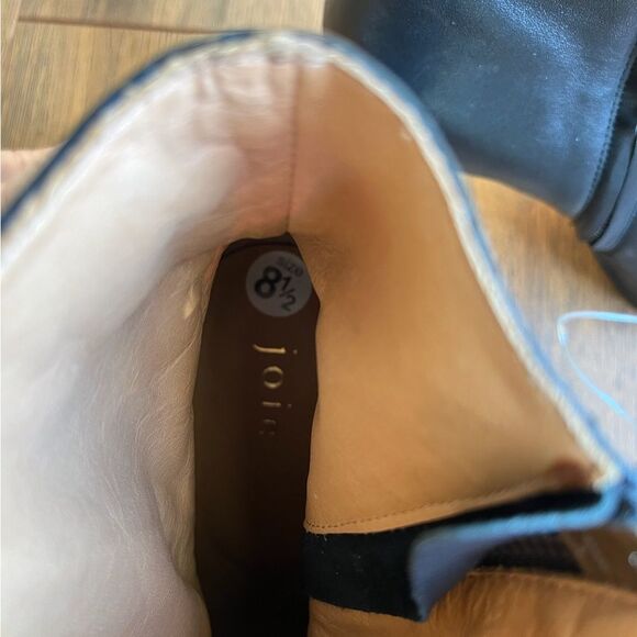 New Joie Lara Leather Ankle Boots Black Heel - Picture 8 of 10